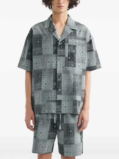 Off Duty Patchwork Pocket Shirt In Gray