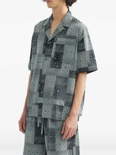 Off Duty Patchwork Pocket Shirt In Gray