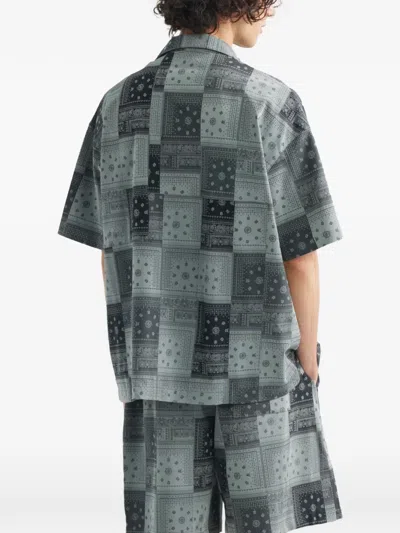 Off Duty Patchwork Pocket Shirt In Gray