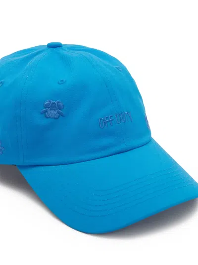 Off Duty Logo-detail Cap In Blue