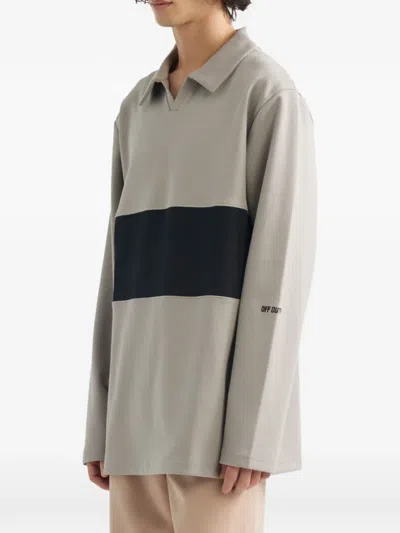 Off Duty Tape Pullover T-shirt In Gray