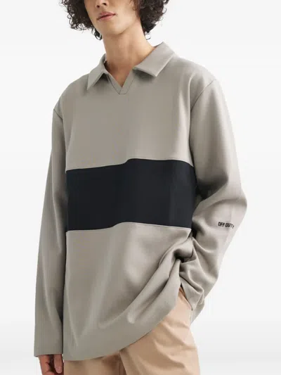 Off Duty Tape Pullover T-shirt In Gray