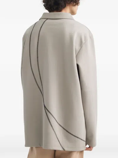 Off Duty Tape Pullover T-shirt In Gray