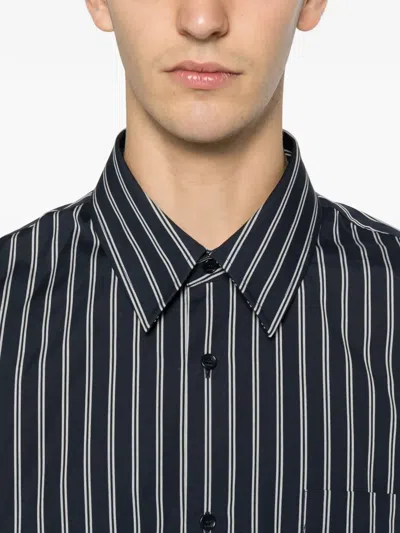 Sandro Striped-pattern Button Shirt In Blue