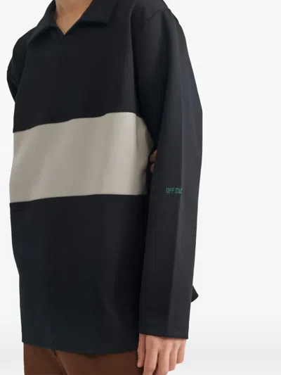 Off Duty Tape Pullover T-shirt In Black