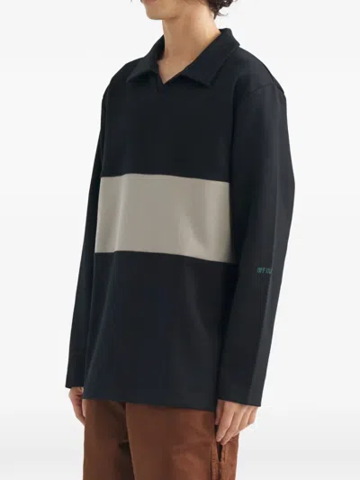 Off Duty Tape Pullover T-shirt In Black