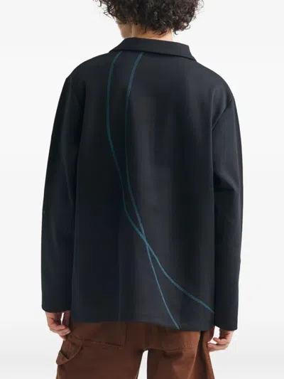 Off Duty Tape Pullover T-shirt In Black