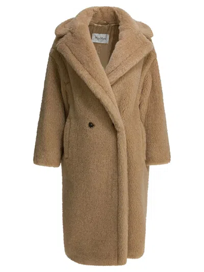 Max Mara Teddy Bear Icon Alpaca Wool Coat In Brown