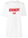 GIVENCHY distressed cotton logo print t-shirt,MACHINEWASH
