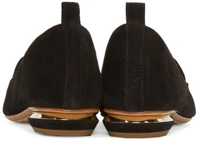 Shop Nicholas Kirkwood Black Suede Beya Loafers