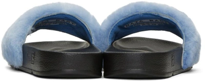 Shop Baja East Blue Fila Edition Drifter Sandals