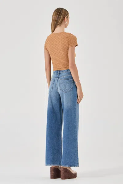 Rolla's Daisy Lace Tee In Brown