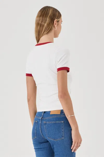 Rolla's Romantic Ringer Tee In White