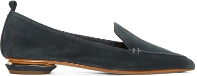 Shop Nicholas Kirkwood Grey Suede Beya Loafers