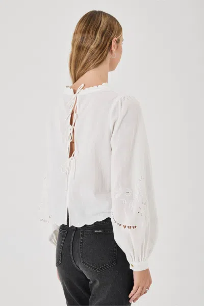 Rolla's Stephanie Blouse Embroidered In Black