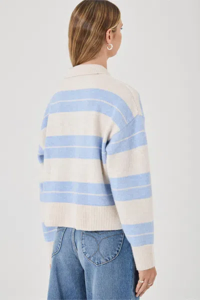 Rolla's Sofia Stripe Polo In Blue