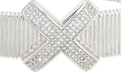 Juvell Cz Cuff Bangle Bracelet In Gray