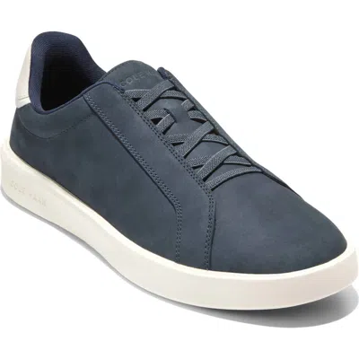 Cole Haan Grand Crosscourt Daily Elastic Lace Slip-on Sneakers In Blue