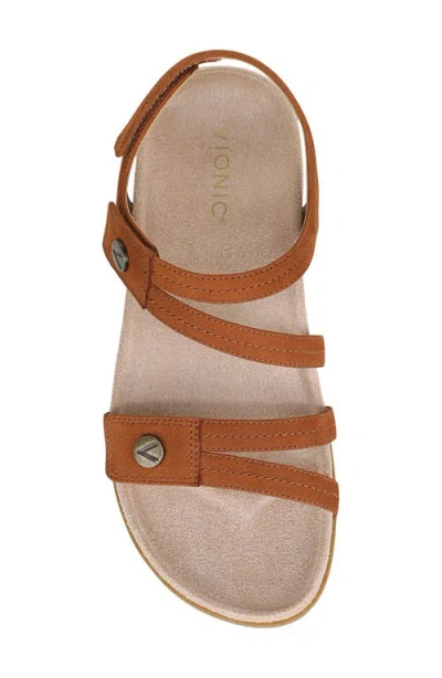 Vionic Essie Ankle Strap Sandal In Brown