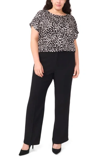 Halogenr Halogen(r) Polka Dot Crepe Top In Multi