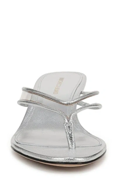 Veronica Beard Clea Wedge Flip Flop In Silver
