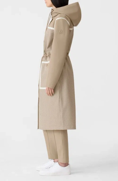 Mackage Jana-ht Houndstooth 3-layer Tech Raincoat In Neutral