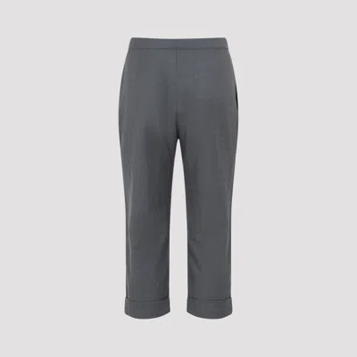 Co Turn-up Cropped Track Pants In Gray