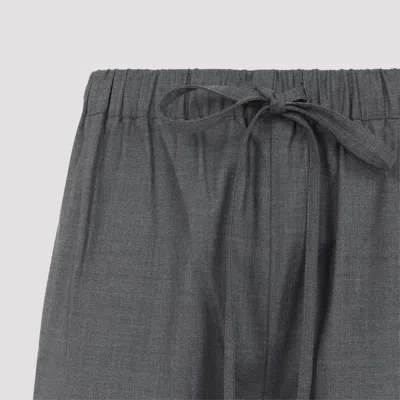 Co Turn-up Cropped Track Pants In Gray