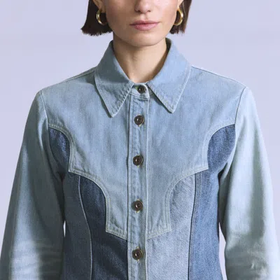 Levi's Patchwork Button-up Jacket In Blue