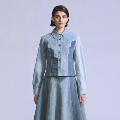 Levi's Patchwork Button-up Jacket In Blue