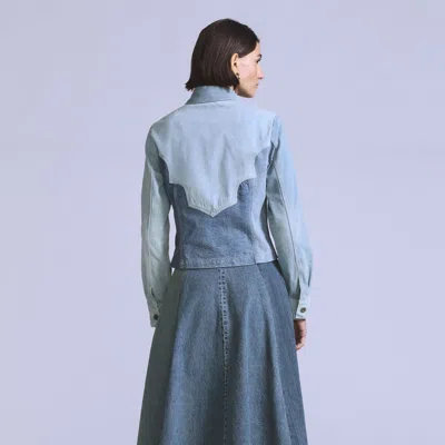 Levi's Patchwork Button-up Jacket In Blue