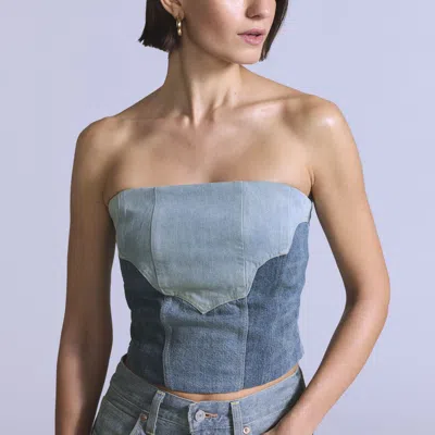 Levi's Roper Selvedge Bustier In Blue