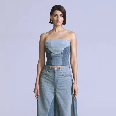 Levi's Roper Selvedge Bustier In Blue