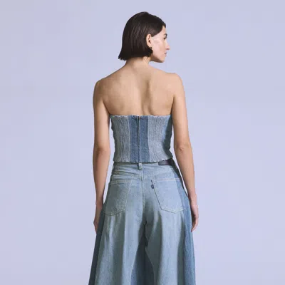 Levi's Roper Selvedge Bustier In Blue