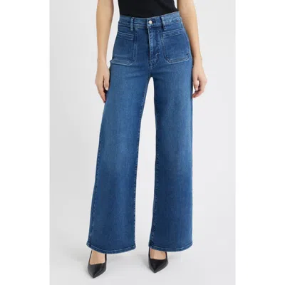 Frame Le Slim Palazzo Modernist Pocket Jeans In Iberia