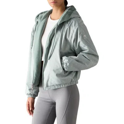 Moose Knuckles Eaton Bunny Reversible Faux Fur Hooded Jacket In Green