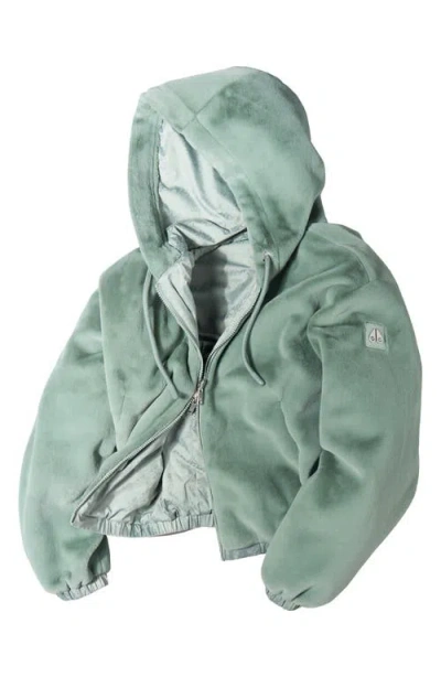 Moose Knuckles Eaton Bunny Reversible Faux Fur Hooded Jacket In Green