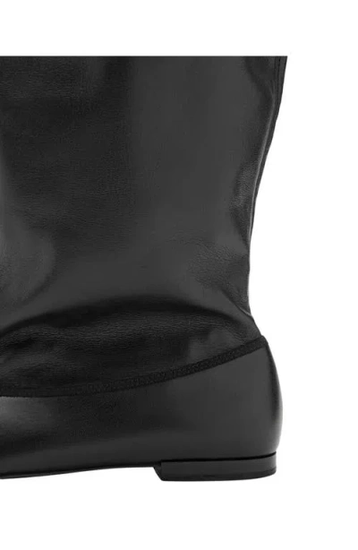 Mango Wide Leg Boot In Black