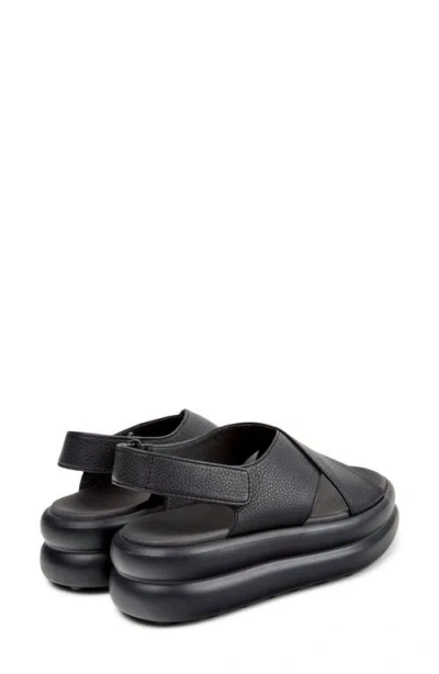 Camper Pelotas Flota Up Platform Sandal In Black