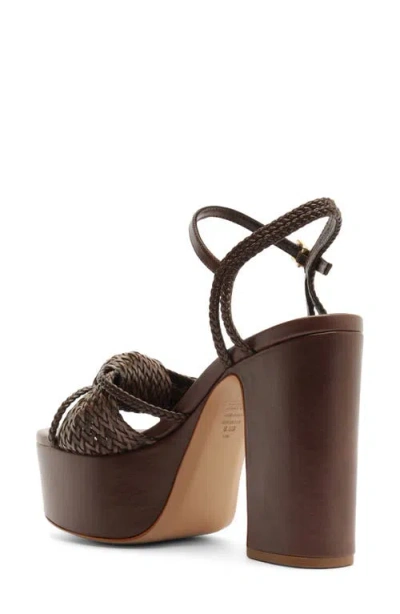 Schutz Kalina Ankle Strap Platform Sandal In Brown