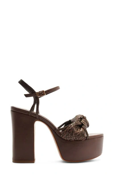 Schutz Kalina Ankle Strap Platform Sandal In Brown