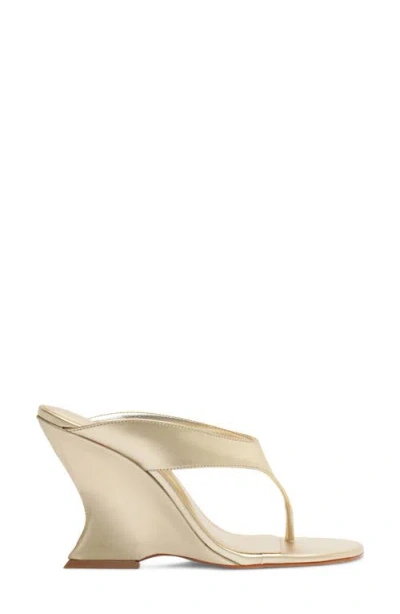 Schutz Maya Wedge Sandal In Silver