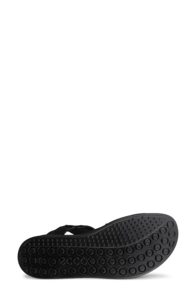 Ecco Crossover Touch-strap Sandals In Black
