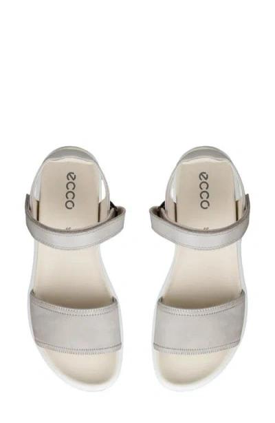 Ecco Soft Two Strap Sandal In White
