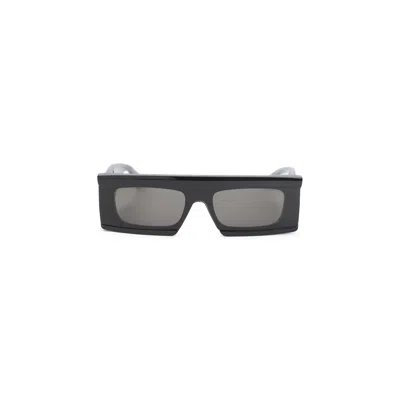 Alaïa Rectangular Frame Dark Lenses Sunglasses Design In Black