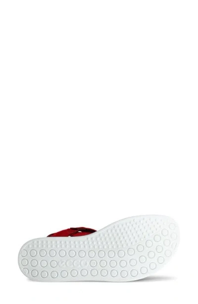 Ecco Soft Cross Strap Sandal In Red