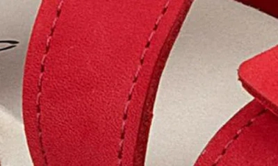 Ecco Soft Cross Strap Sandal In Red