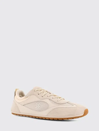 Tory Burch Cream Calf Leather Bos Taurus Low Top Sneakers In Multi