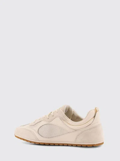 Tory Burch Cream Calf Leather Bos Taurus Low Top Sneakers In Multi