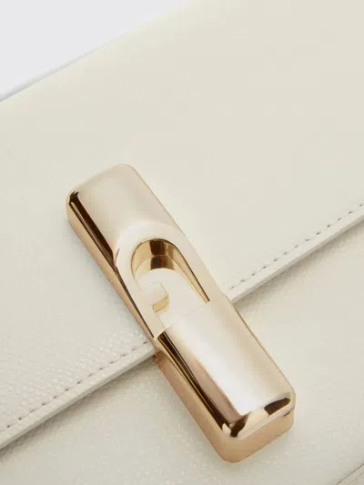 Furla Iride Crossbody Bag In Fine Hammered Leather In Purple